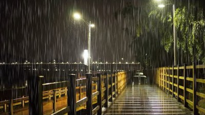 비오는날 강변길에서, 잔잔한 빗소리